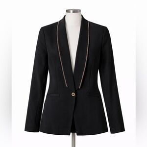 New with tags Partizia Pepe black silver chain blazer size small